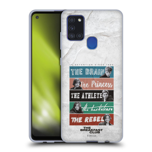 The Breakfast Club Graphics In Detention Since 1984 Soft Gel Case for Samsung Galaxy A21s (2020)