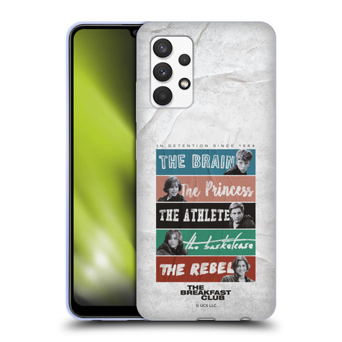 The Breakfast Club Graphics In Detention Since 1984 Soft Gel Case for Samsung Galaxy A32 (2021)