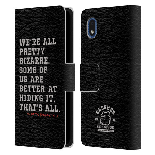 The Breakfast Club Graphics Typography Leather Book Wallet Case Cover For Samsung Galaxy A01 Core (2020)