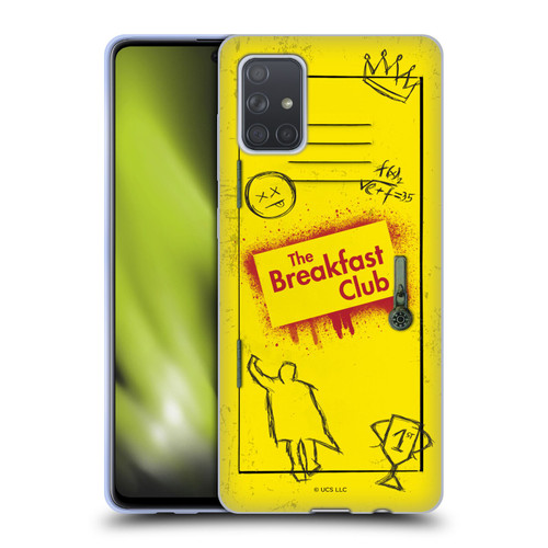 The Breakfast Club Graphics Yellow Locker Soft Gel Case for Samsung Galaxy A71 (2019)