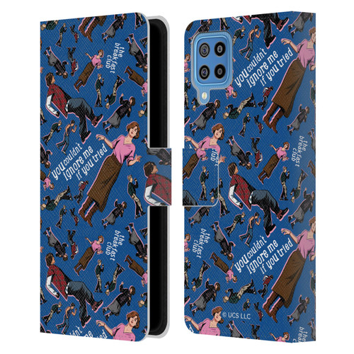 The Breakfast Club Graphics Dancing Pattern Leather Book Wallet Case Cover For Samsung Galaxy F22 (2021)