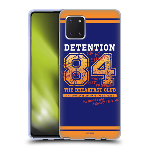 The Breakfast Club Graphics Detention 84 Soft Gel Case for Samsung Galaxy Note10 Lite