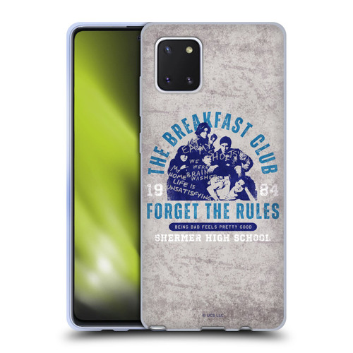 The Breakfast Club Graphics Forget The Rules Soft Gel Case for Samsung Galaxy Note10 Lite