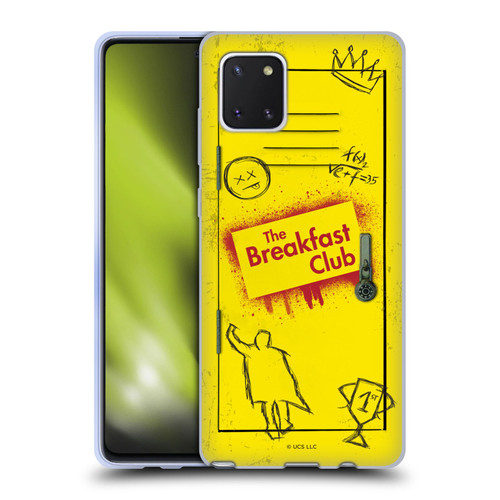 The Breakfast Club Graphics Yellow Locker Soft Gel Case for Samsung Galaxy Note10 Lite
