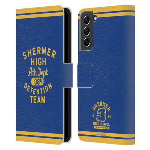 The Breakfast Club Graphics Shermer High Ath Depth Leather Book Wallet Case Cover For Samsung Galaxy S21 FE 5G