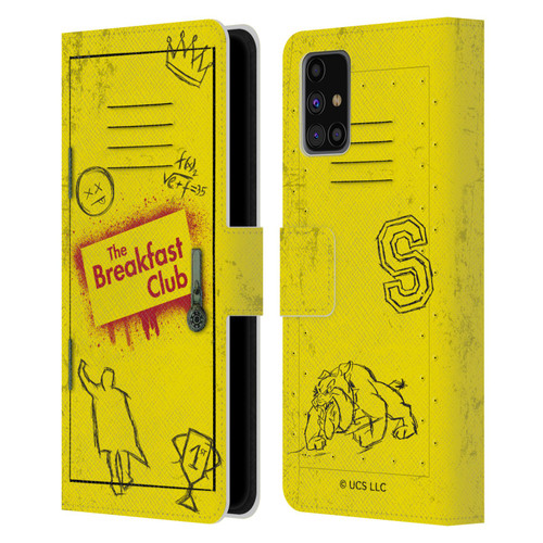 The Breakfast Club Graphics Yellow Locker Leather Book Wallet Case Cover For Samsung Galaxy M31s (2020)