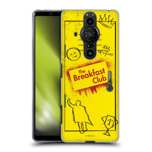 The Breakfast Club Graphics Yellow Locker Soft Gel Case for Sony Xperia Pro-I