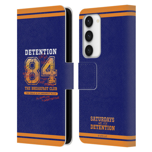 The Breakfast Club Graphics Detention 84 Leather Book Wallet Case Cover For Samsung Galaxy S23 5G