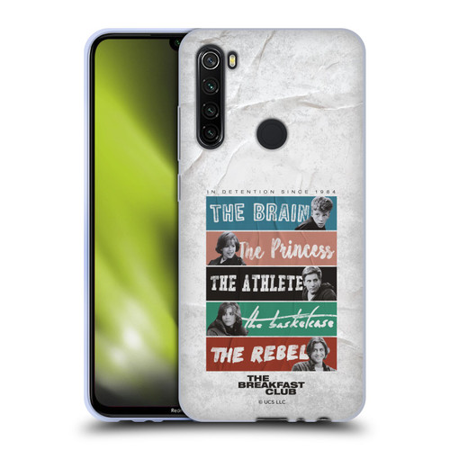 The Breakfast Club Graphics In Detention Since 1984 Soft Gel Case for Xiaomi Redmi Note 8T