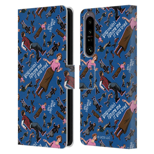 The Breakfast Club Graphics Dancing Pattern Leather Book Wallet Case Cover For Sony Xperia 1 IV