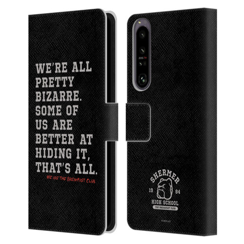 The Breakfast Club Graphics Typography Leather Book Wallet Case Cover For Sony Xperia 1 IV