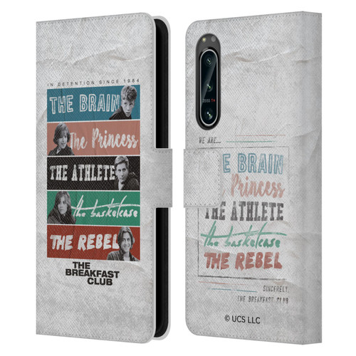 The Breakfast Club Graphics In Detention Since 1984 Leather Book Wallet Case Cover For Sony Xperia 5 IV