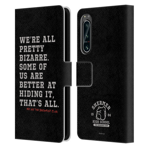 The Breakfast Club Graphics Typography Leather Book Wallet Case Cover For Sony Xperia 5 IV