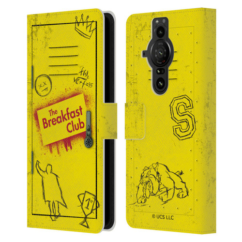 The Breakfast Club Graphics Yellow Locker Leather Book Wallet Case Cover For Sony Xperia Pro-I