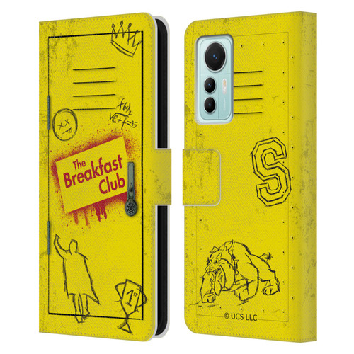 The Breakfast Club Graphics Yellow Locker Leather Book Wallet Case Cover For Xiaomi 12 Lite