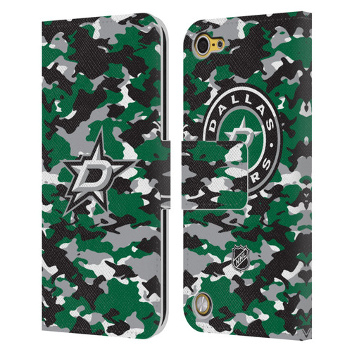 NHL Dallas Stars Camouflage Leather Book Wallet Case Cover For Apple iPod Touch 5G 5th Gen