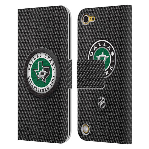 NHL Dallas Stars Puck Texture Leather Book Wallet Case Cover For Apple iPod Touch 5G 5th Gen