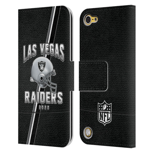 NFL Las Vegas Raiders Logo Art Football Stripes 100th Leather Book Wallet Case Cover For Apple iPod Touch 5G 5th Gen