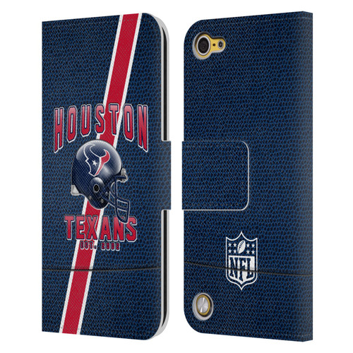 NFL Houston Texans Logo Art Football Stripes Leather Book Wallet Case Cover For Apple iPod Touch 5G 5th Gen