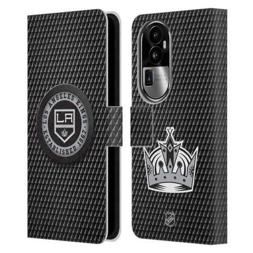 NHL Los Angeles Kings Puck Texture Leather Book Wallet Case Cover For OPPO Reno10 Pro+ NHL Los Angeles Kings Puck Texture Leather Book Wallet Case Cover For OPPO Reno10 Pro+