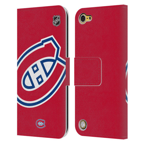 NHL Montreal Canadiens Oversized Leather Book Wallet Case Cover For Apple iPod Touch 5G 5th Gen