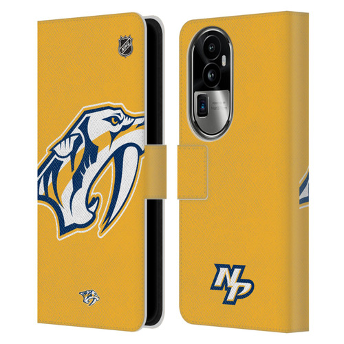 NHL Nashville Predators Oversized Leather Book Wallet Case Cover For OPPO Reno10 Pro+