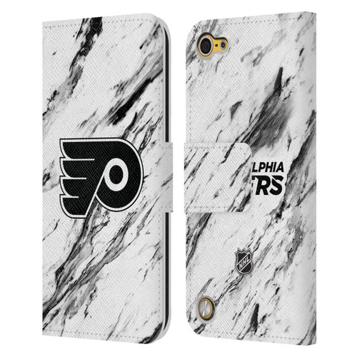 NHL Philadelphia Flyers Marble Leather Book Wallet Case Cover For Apple iPod Touch 5G 5th Gen