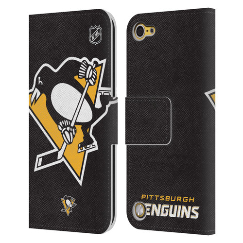 NHL Pittsburgh Penguins Oversized Leather Book Wallet Case Cover For Apple iPod Touch 5G 5th Gen