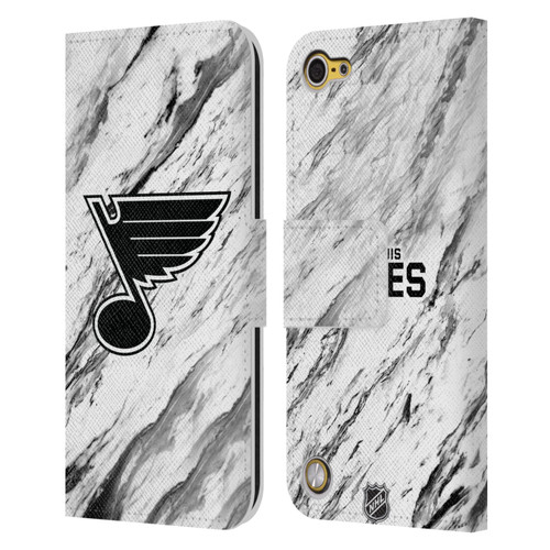 NHL St Louis Blues Marble Leather Book Wallet Case Cover For Apple iPod Touch 5G 5th Gen