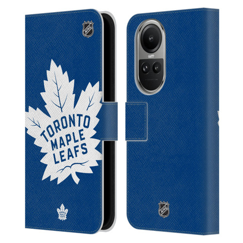 NHL Toronto Maple Leafs Oversized Leather Book Wallet Case Cover For OPPO Reno10 5G / Reno10 Pro 5G