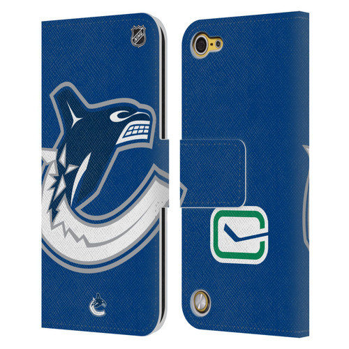 NHL Vancouver Canucks Oversized Leather Book Wallet Case Cover For Apple iPod Touch 5G 5th Gen