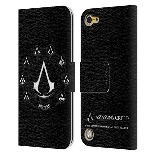 Assassin's Creed Legacy Logo Crests Leather Book Wallet Case Cover For Apple iPod Touch 5G 5th Gen