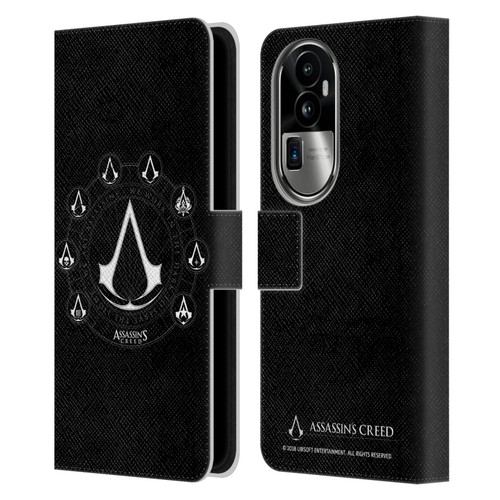 Assassin's Creed Legacy Logo Crests Leather Book Wallet Case Cover For OPPO Reno10 Pro+