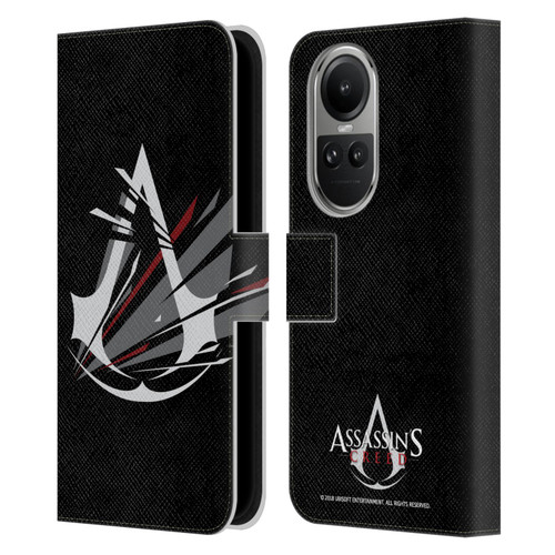 Assassin's Creed Logo Shattered Leather Book Wallet Case Cover For OPPO Reno10 5G / Reno10 Pro 5G