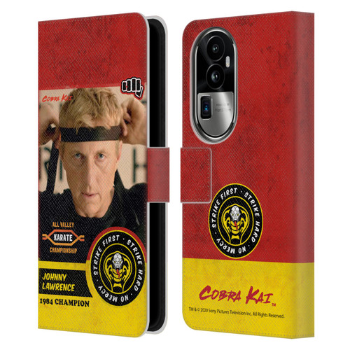 Cobra Kai Graphics 2 Johnny Lawrence Karate Leather Book Wallet Case Cover For OPPO Reno10 Pro+