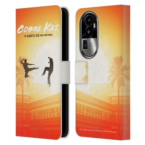 Cobra Kai Graphics Karate Kid Saga Leather Book Wallet Case Cover For OPPO Reno10 Pro+