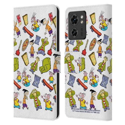 Ed, Edd, n Eddy Graphics Icons Leather Book Wallet Case Cover For Motorola Moto Edge 40