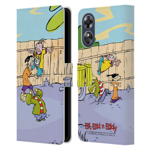 Ed, Edd, n Eddy Graphics Characters Leather Book Wallet Case Cover For OPPO A17