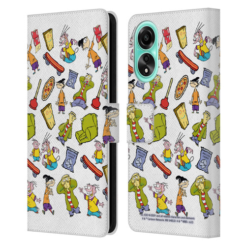 Ed, Edd, n Eddy Graphics Icons Leather Book Wallet Case Cover For OPPO A78 5G