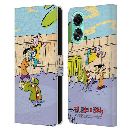 Ed, Edd, n Eddy Graphics Characters Leather Book Wallet Case Cover For OPPO A78 4G
