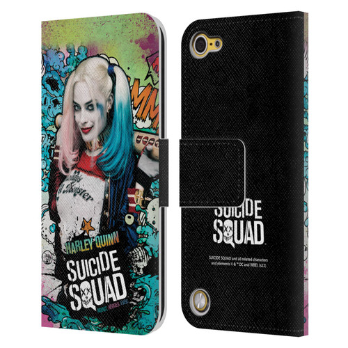 Suicide Squad 2016 Graphics Harley Quinn Poster Leather Book Wallet Case Cover For Apple iPod Touch 5G 5th Gen