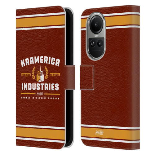 Seinfeld Graphics Kramerica Industries Leather Book Wallet Case Cover For OPPO Reno10 5G / Reno10 Pro 5G