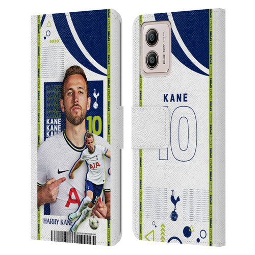 Tottenham Hotspur F.C. 2022/23 First Team Harry Kane Leather Book Wallet Case Cover For Motorola Moto G53 5G