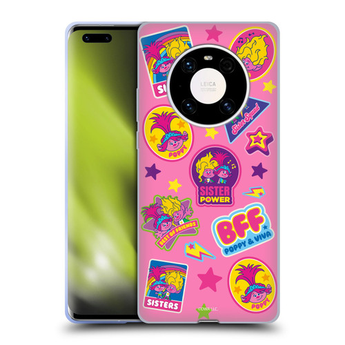 Trolls 3: Band Together Art Pink Pattern Soft Gel Case for Huawei Mate 40 Pro 5G