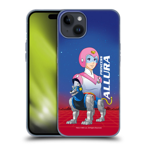 Voltron Character Art Princess Allura Soft Gel Case for Apple iPhone 15 Plus