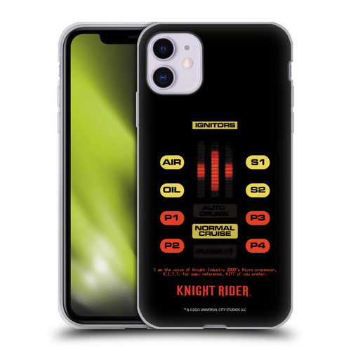 Knight Rider Core Graphics Kitt Control Panel Soft Gel Case for Apple iPhone 11