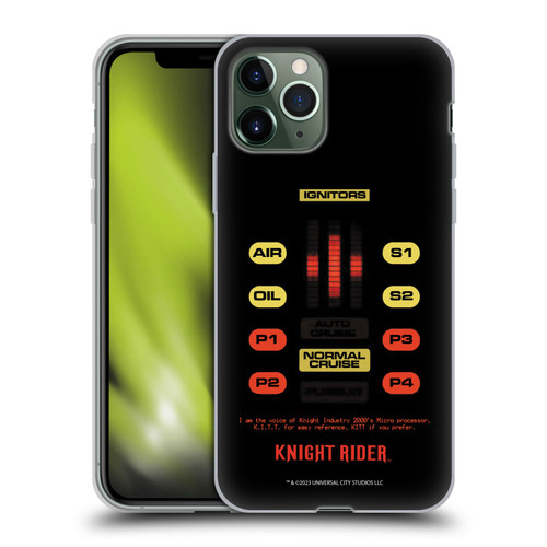 Knight Rider Core Graphics Kitt Control Panel Soft Gel Case for Apple iPhone 11 Pro