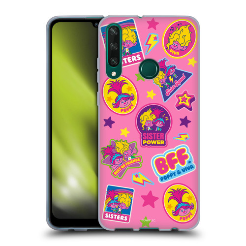 Trolls 3: Band Together Art Pink Pattern Soft Gel Case for Huawei Y6p