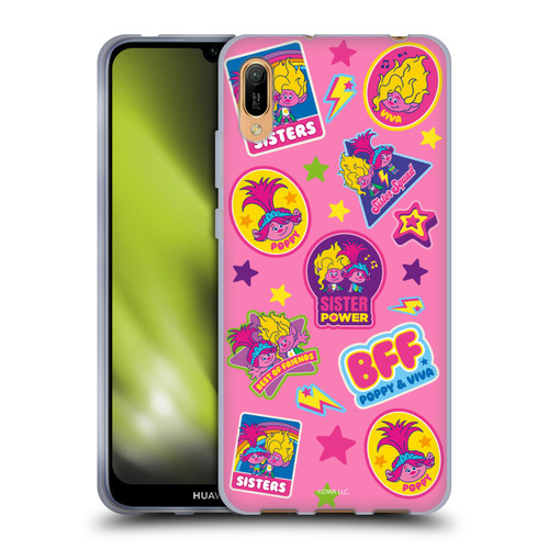 Trolls 3: Band Together Art Pink Pattern Soft Gel Case for Huawei Y6 Pro (2019)