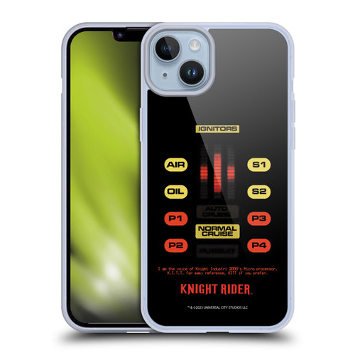 Knight Rider Core Graphics Kitt Control Panel Soft Gel Case for Apple iPhone 14 Plus